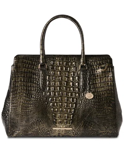 Brahmin Finley Melbourne Leather Carryall Bag In Onyx