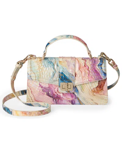 Brahmin Genie Melbourne Leather Small Crossbody Handbag In Multi
