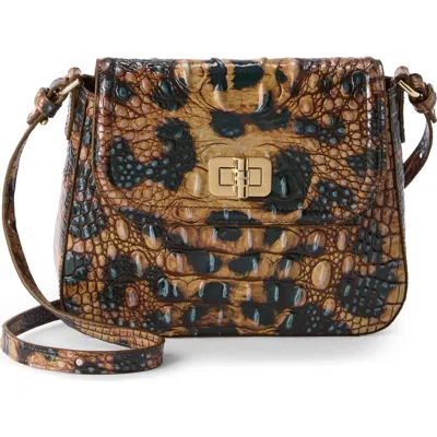 Brahmin Gianna Croc Embossed Leather Crossbody Bag