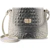 Brahmin Gianna Croc Embossed Leather Crossbody Bag In Multi