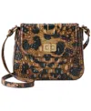 Brahmin Gianna Croc Embossed Leather Crossbody Bag In Brown