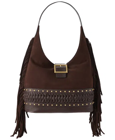 Brahmin Gwynne Bohemian Large Leather Shoulder Handbag In Chocolate
