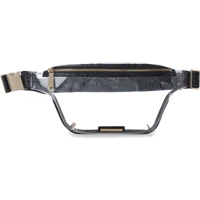 Brahmin Harker Clear Leather Trim Belt Bag In Gray