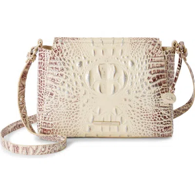 Brahmin Hillary Croc Embossed Leather Crossbody Bag In Brown