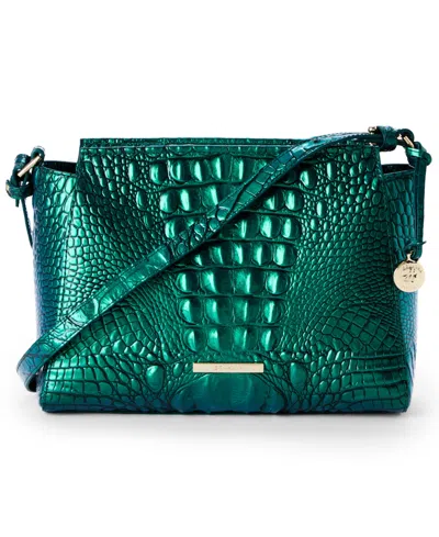 Brahmin Hillary Leather Crossbody Bag In Green
