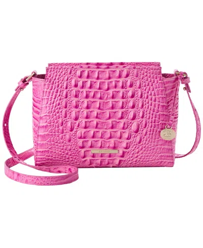 Brahmin Hillary Leather Crossbody Bag In Pink