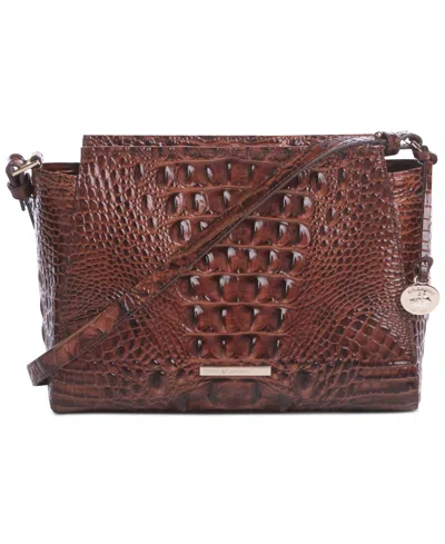 Brahmin Hillary Small Leather Small Crossbody Handbag In Brown