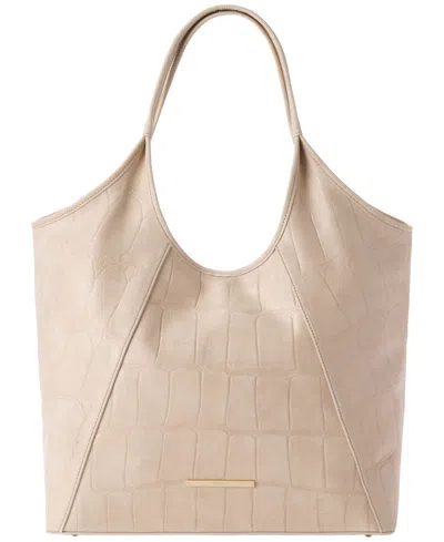 Brahmin Iona Extra Large Leather Tote Bag In Sand