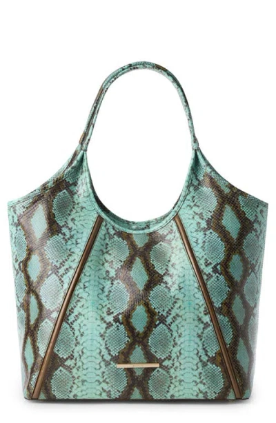 Brahmin Iona Snake Embossed Leather Tote Bag