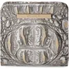 Brahmin Jane Croc Embossed Leather Bifold Wallet In Chrome
