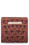 Brahmin Jane Croc Embossed Leather Wallet In Brown
