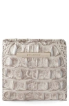 Brahmin Jane Croc Embossed Leather Wallet In Neutral