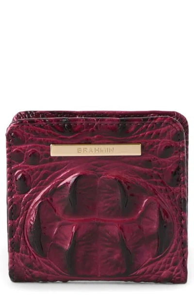Brahmin Jane Croc Embossed Leather Wallet In Pink