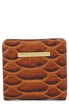 Brahmin Jane Embossed Leather Bifold Wallet In Honey Brow