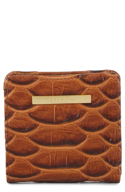 Brahmin Jane Embossed Leather Bifold Wallet In Honey Brow