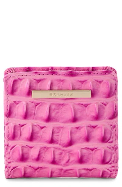 Brahmin Jane Embossed Leather Bifold Wallet In Pink