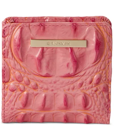 Brahmin Jane Melbourne Embossed Leather Wallet In Orange