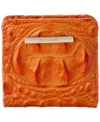 Brahmin Jane Croc Embossed Leather Wallet In Mandarin O