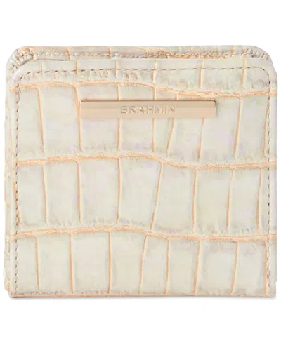 Brahmin Jane Melbourne Embossed Leather Wallet In Tiramisu