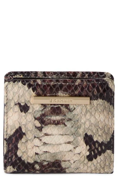 Brahmin Jane Snakeskin Embossed Leather Bifold Wallet