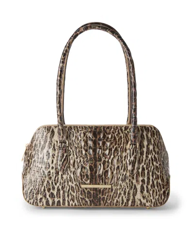 Brahmin Jennifer Melbourne Medium Leather Satchel Handbag In Brown