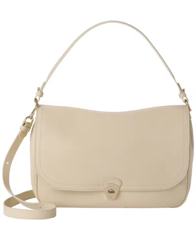 Brahmin Jolene Basel Medium Leather Shoulder Handbag In Ivory