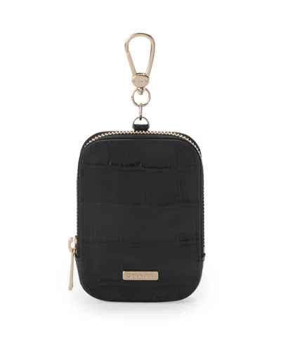 Brahmin Katelynn Mini Leather Zip Coin Purse In Black Alba