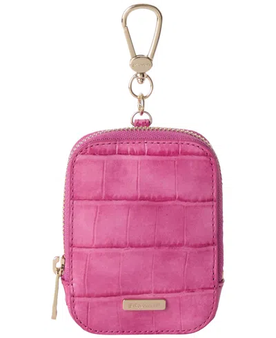 Brahmin Katelynn Mini Leather Zip Coin Purse In Pink