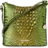 Brahmin Katie Croc Embossed Leather Crossbody Bag In Green