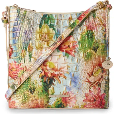 Brahmin Katie Croc Embossed Leather Crossbody Bag In Pink