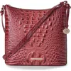 Brahmin Katie Croc Embossed Leather Crossbody Bag In Red