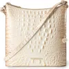 Brahmin Katie Croc Embossed Leather Crossbody Bag In Gold