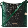 Brahmin Katie Melbourne Embossed Leather Crossbody In Evergreen