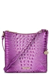 Brahmin Katie Croc Embossed Leather Crossbody Bag In Lilac Essence