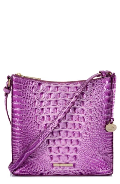 Brahmin Katie Croc Embossed Leather Crossbody Bag In Lilac Essence