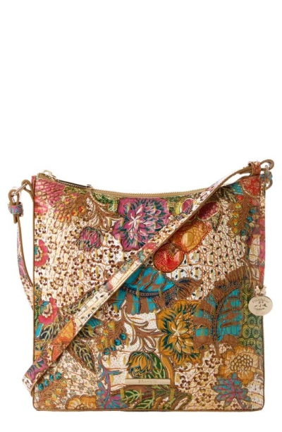 Brahmin Katie Croc Embossed Leather Crossbody Bag In Multi