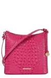 Brahmin Katie Croc Embossed Leather Crossbody Bag In Paradisepink