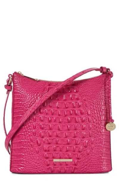 Brahmin Katie Croc Embossed Leather Crossbody Bag In Paradise Pink