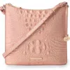 Brahmin Katie Croc Embossed Leather Crossbody Bag In Rose Gold