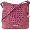 Brahmin Katie Croc Embossed Leather Crossbody Bag In Rouge Blus