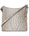 Brahmin Katie Croc Embossed Leather Crossbody Bag In Fairest Gr