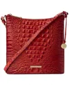Brahmin Katie Croc Embossed Leather Crossbody Bag In Radiant Re