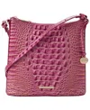 Brahmin Katie Croc Embossed Leather Crossbody Bag In Rouge Blus