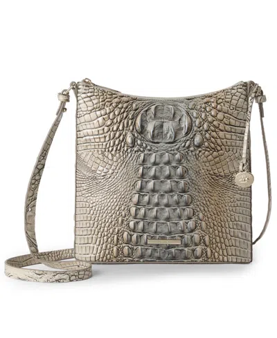 Brahmin Katie Melbourne Embossed Leather Crossbody Bag In Fossilized