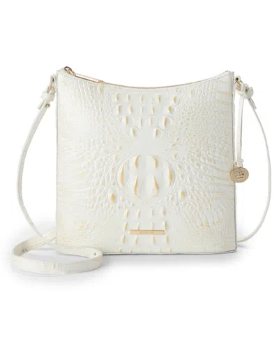 Brahmin Katie Melbourne Embossed Leather Crossbody Bag In White