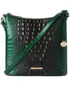 Brahmin Katie Melbourne Embossed Leather Crossbody In Evergreen