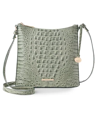 Brahmin Katie Melbourne Embossed Leather Crossbody In Softgrass