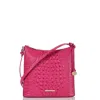 Brahmin Katie Croc Embossed Leather Crossbody Bag In Paradisepink