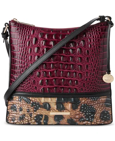 Brahmin Katie Small Leather Crossbody In Burgundy