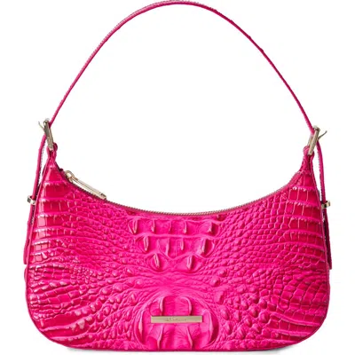 Brahmin Kyrie Croc Embossed Leather Shoulder Bag In Affection